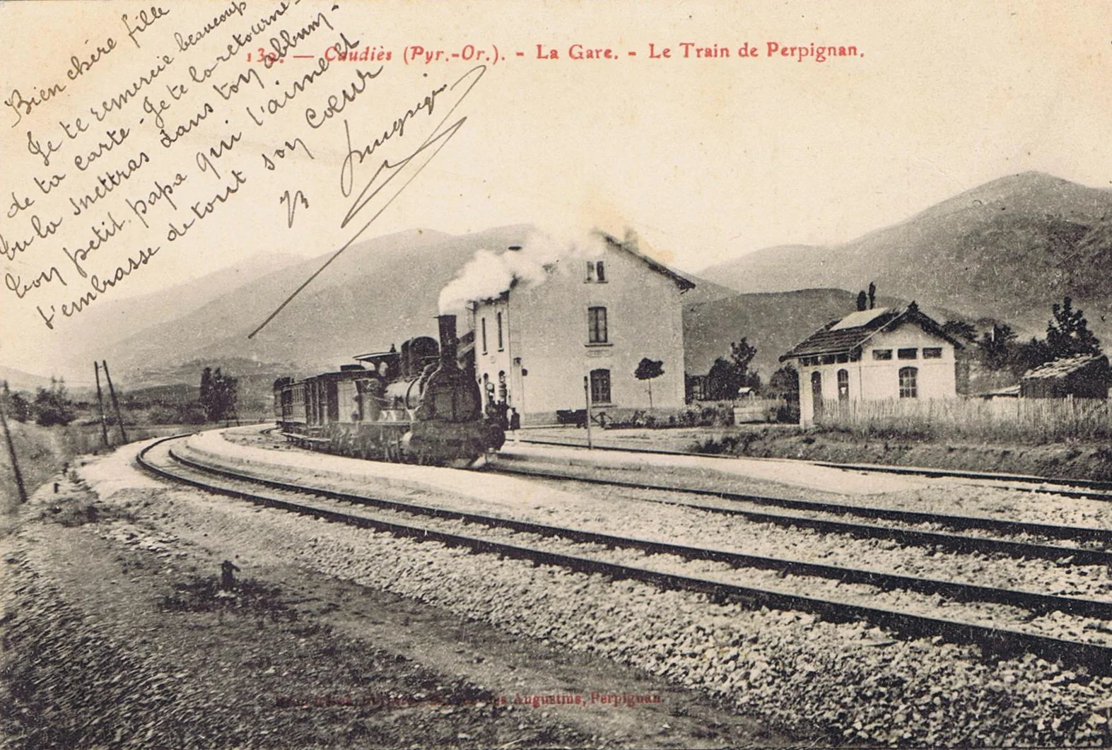 chemin de fer train-caudies Le train à Caudiès de Fenouillèdes